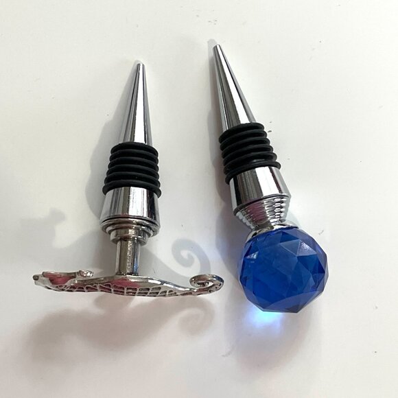 Set of 2 Handcrafted Nautical Beach Wine Stoppers-New! - Picture 3 of 7